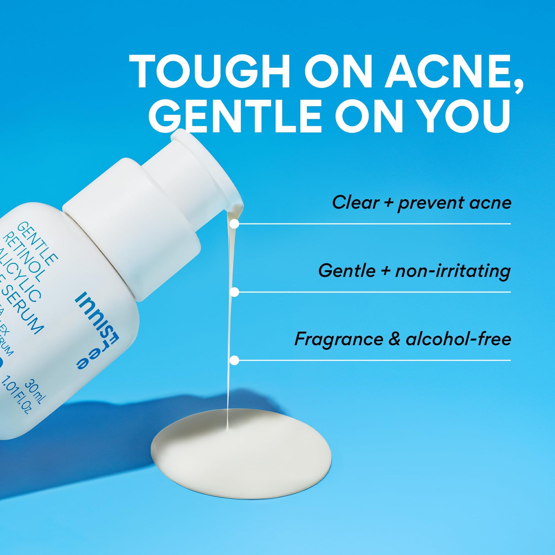 innisfree Gentle Retinol Salicylic Acne Serum | Korean Face Treatment with Niacinamide and