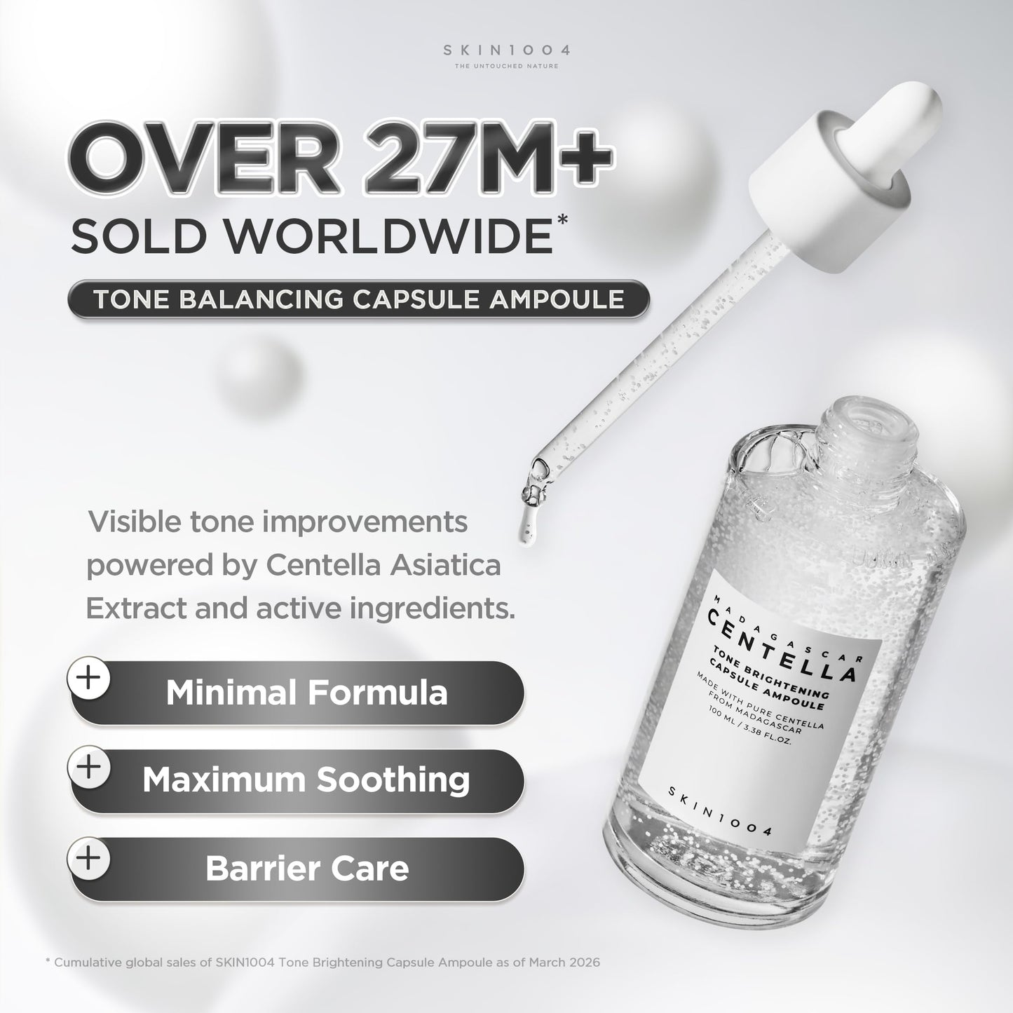SKIN1004 Tone Balancing Capsule Ampoule, Niacinamide & Centella Serum for Face, Korean Hydrating