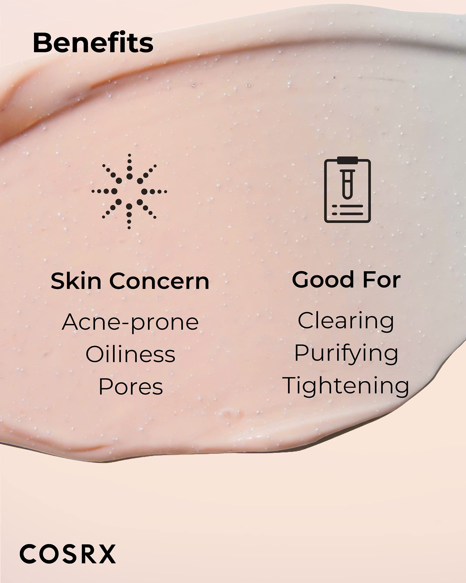 COSRX Pink Pore Clarifying Charcoal Clay Mask for Blackheads, 3.8 fl oz