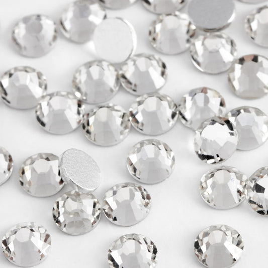 400PCS SS30 Flatback Rhinestones | 12-Facet Diamond-Cut Glass Gems for Nail Art, Clothing, DIY