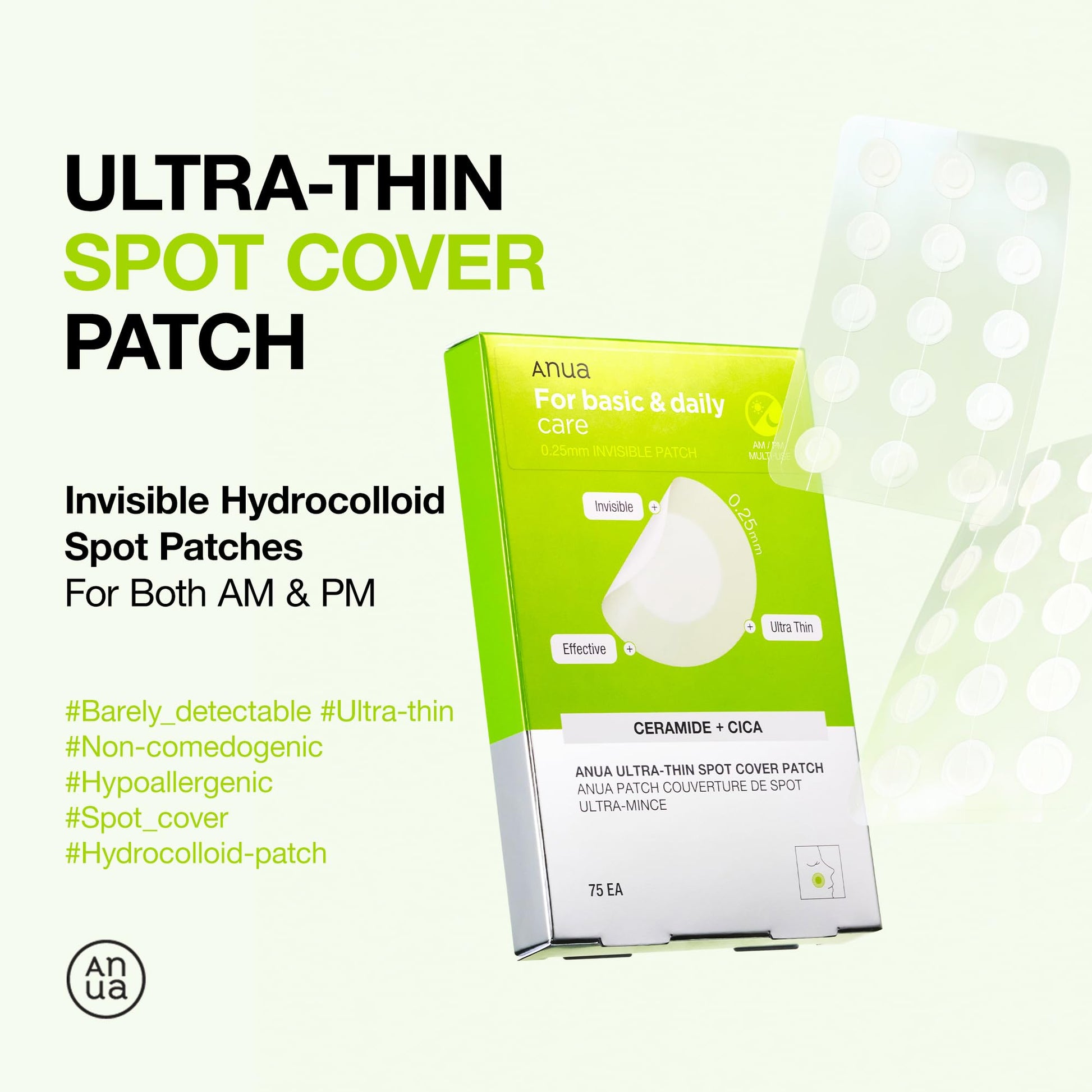 ANUA Ultra-Thin Spot Cover Patch, 75 Count