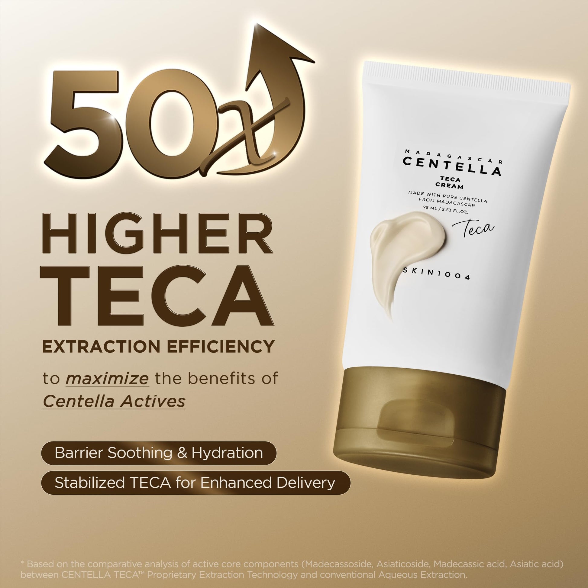 SKIN1004 Madagascar Centella TECA Cream, Face Moisturizer with 50X Centella TECA Technology for