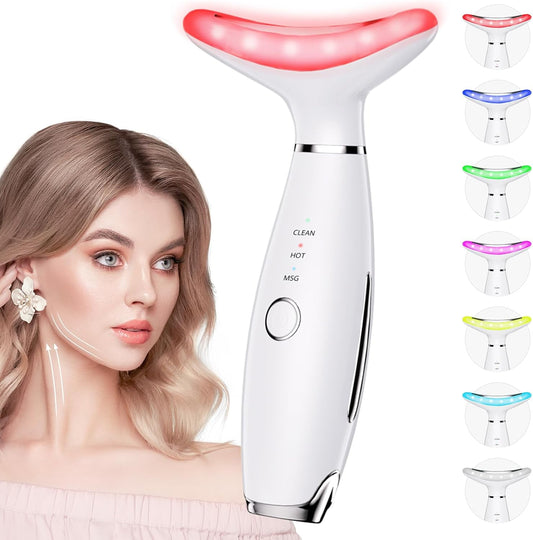 7 Color Galvanic Machines - Red Light Therapy for Face and Neck, Face Massager Tool for Wrinkles