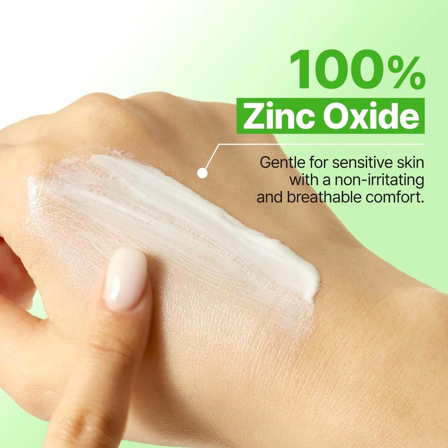 GOODAL Heartleaf Soothing Zinc 100 Mineral Sunscreen SPF 50, Zinc Oxide Korean Face Sunscreen for