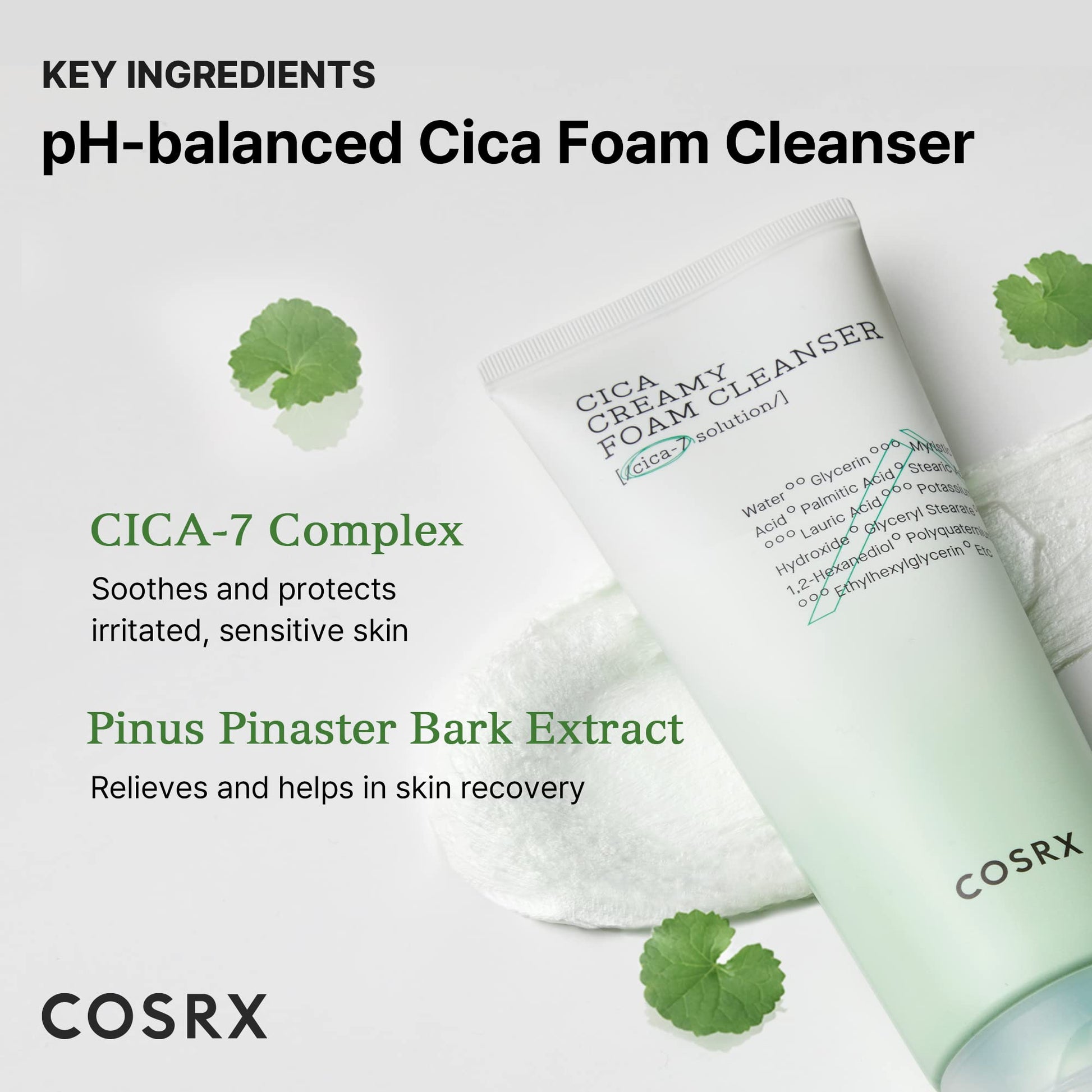 COSRX Pure Fit Cica Mild Cleanser for Sensitive Skin, 5.07 fl oz