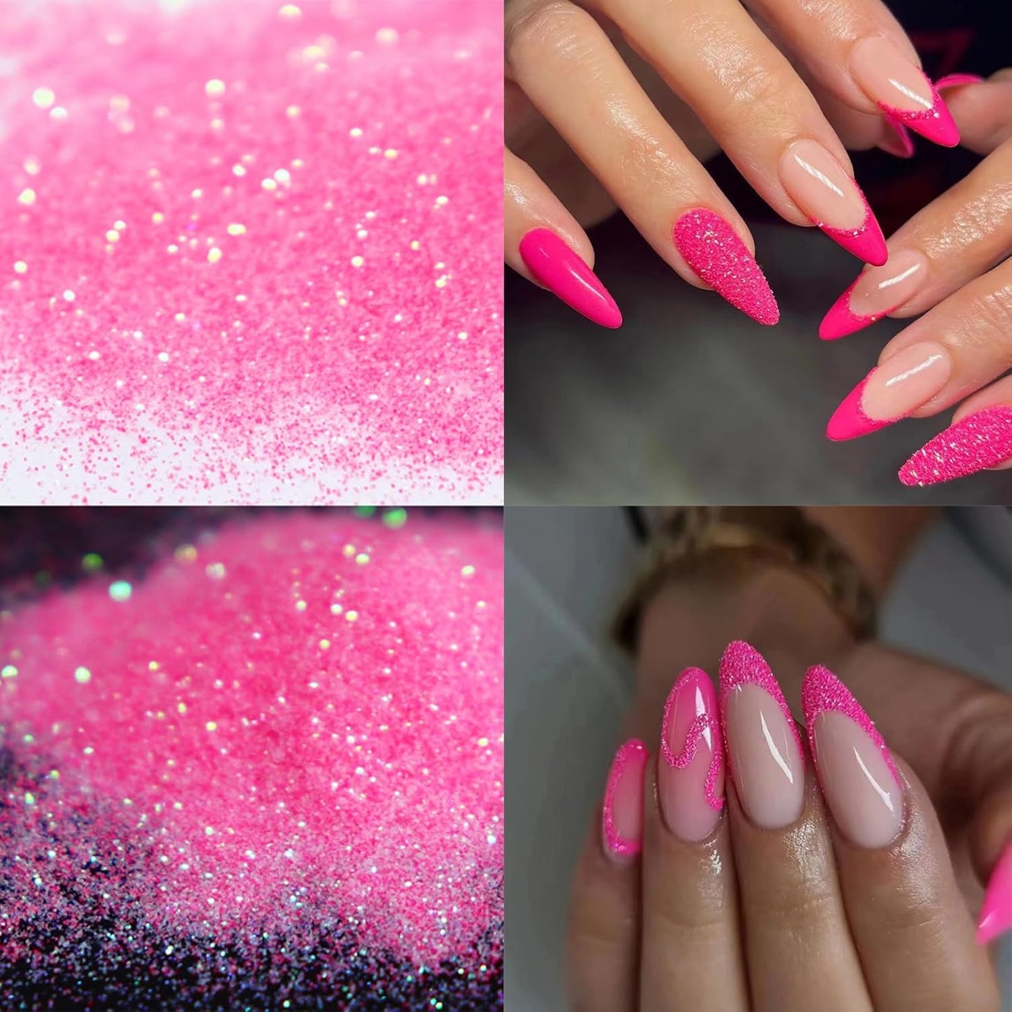 3 Boxes Nail Art Rhinestones Pink Nail Charms 2mm-4mm Resin Clear Jelly Rhinestones Pearls Glitters Nail Art Supplies Crystal Gems Bubble Beads Nail Accessories for Women Nail Decorations Design.