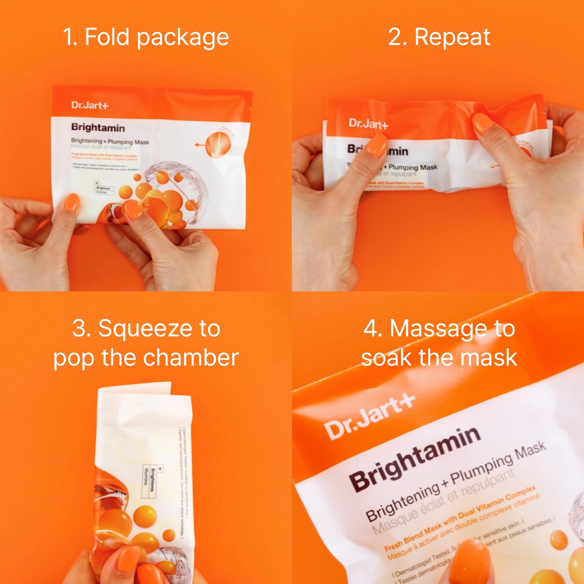 Dr.Jart+ Brightamin Brightening Plumping Korean Face Mask with Vitamin C | Korean Skin Care |