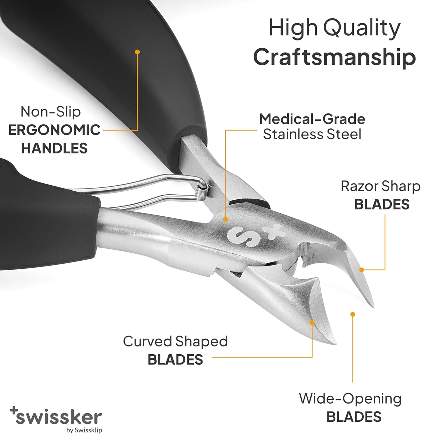 Swissklip Toenail Clippers I Heavy Duty Toe Nail Clippers I Toenail Clippers for Thick Nails I Toenail Scissors I Heavy Duty Nail Clippers for Thick Nail (Pack of 3)