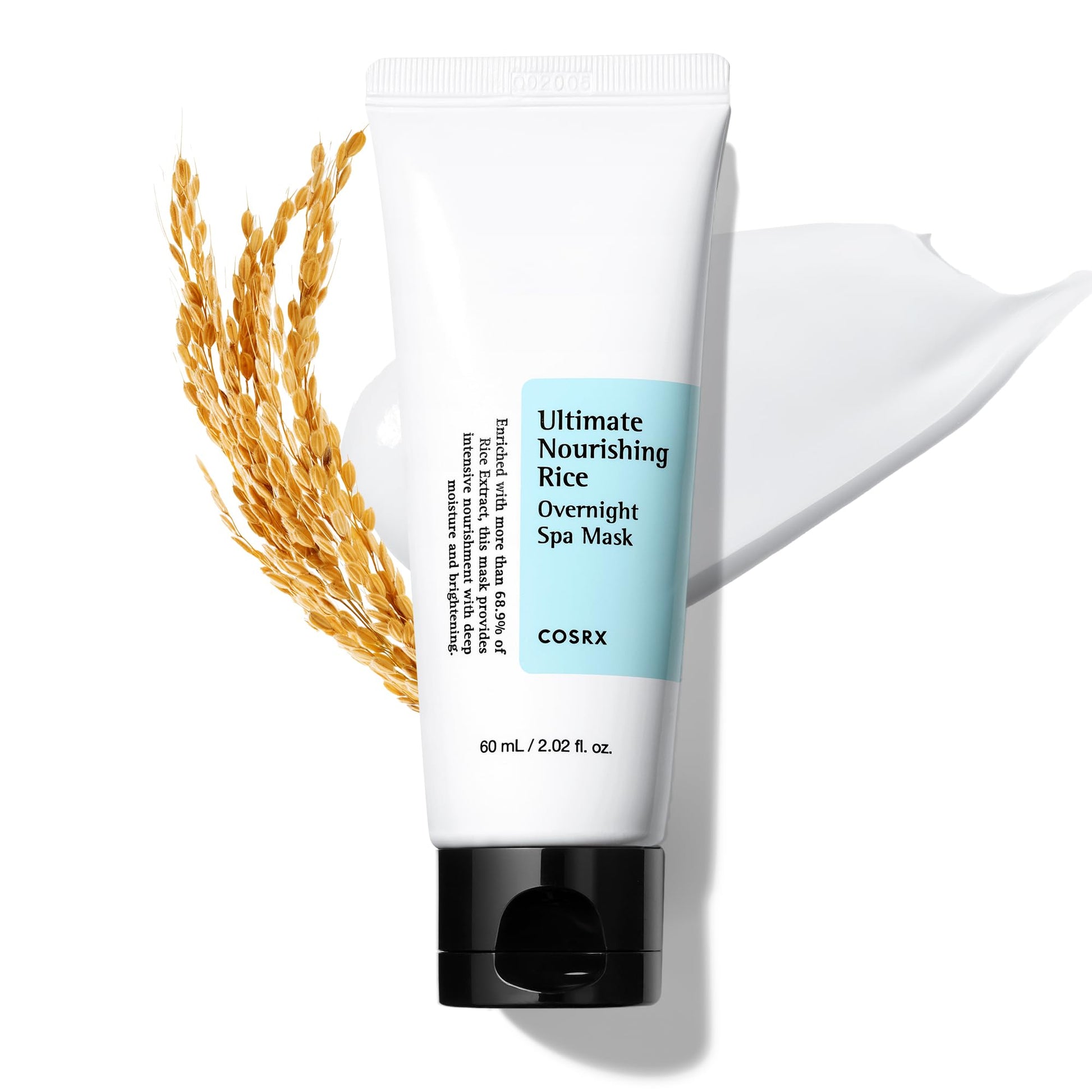 COSRX Ultimate Nourishing Rice Overnight Spa Mask, Niacinamide, 2.02fl.oz