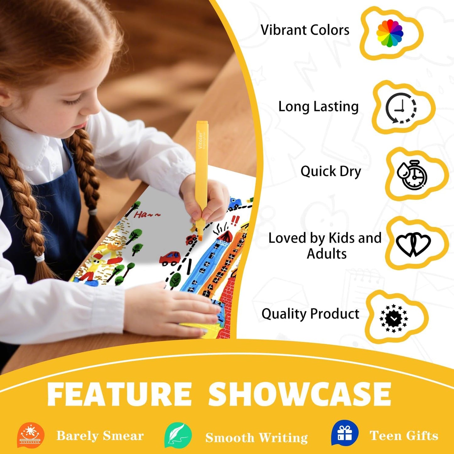 Aesthetic Highlighters, 8 Pack Marker Pens, Assorted Color Highlighters,Cute Pastel Highlighte, No Bleed Highlighte for Bible Journaling Planner Notes School Supplies