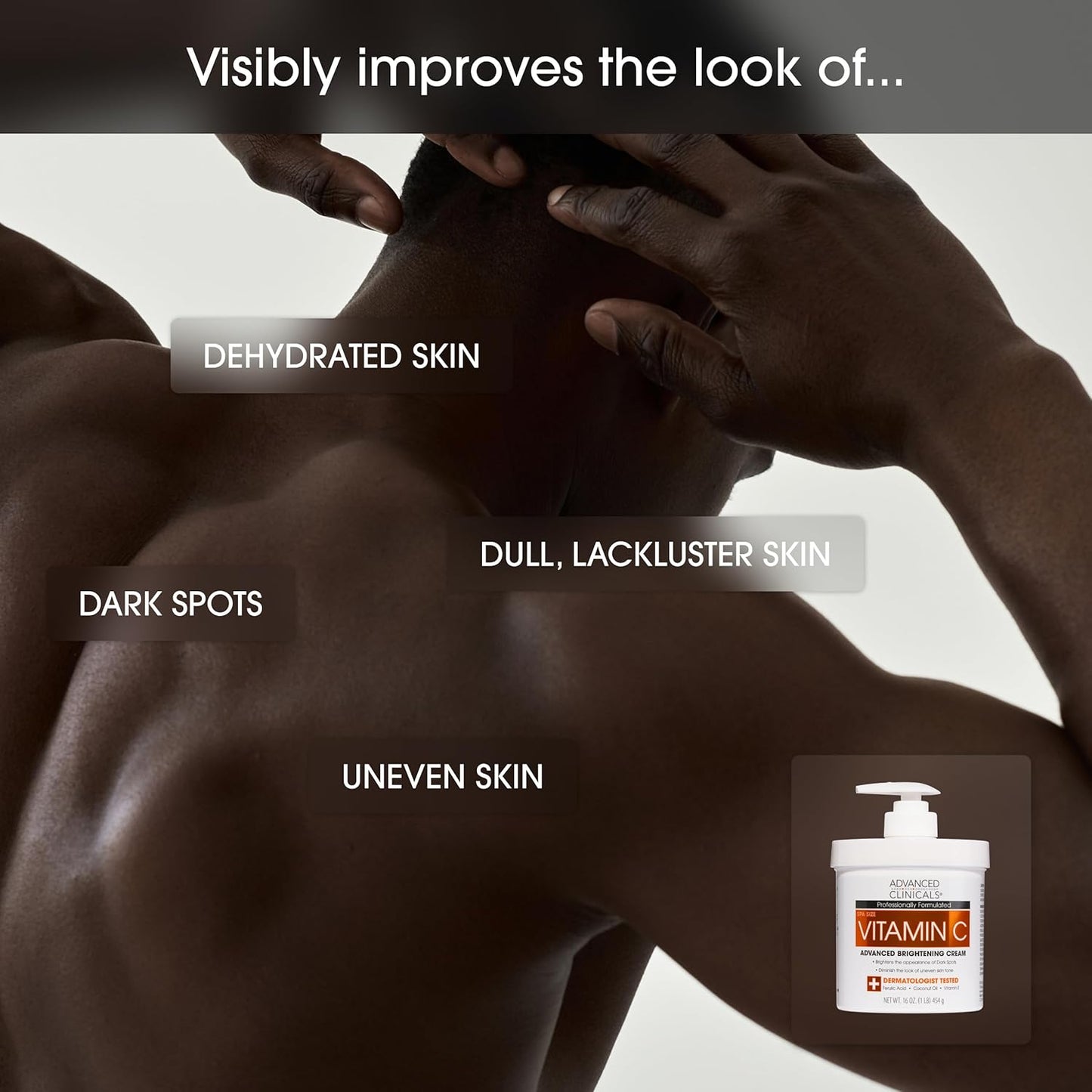 Advanced Clinicals Vitamin C Brightening Cream + Manuka Honey Body Lotion & Face Moisturizer 2pc Skincare Set For Women & Men | Body Butter Creams Help Reduce Appearance Of Dark Spots & Dry Skin, 2pc