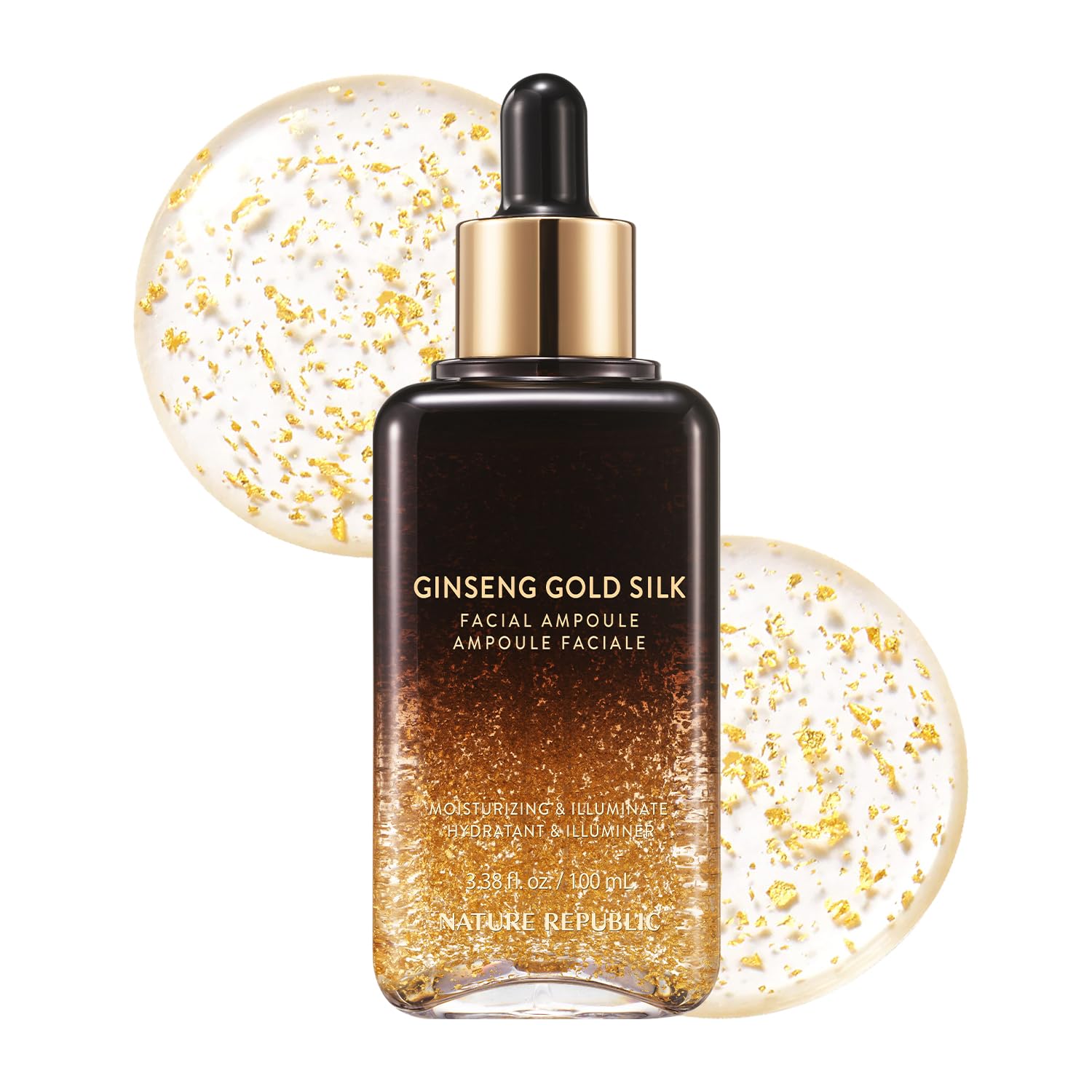 Nature Republic Ginseng Gold Silk Facial Ampoule | Hydrating Glow moisturizer for face, Niacinamide