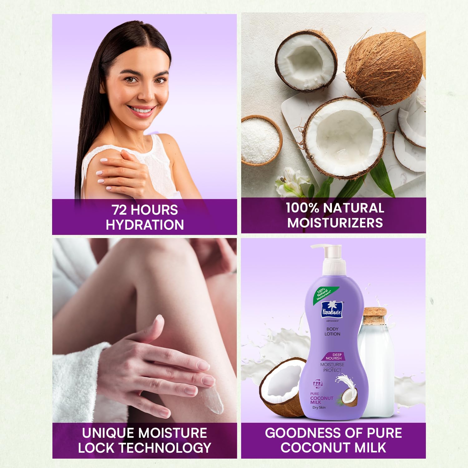 Parachute Advansed Deep Nourish Body Lotion with Pure Coconut Milk| For Women & Men |Restore Dry
