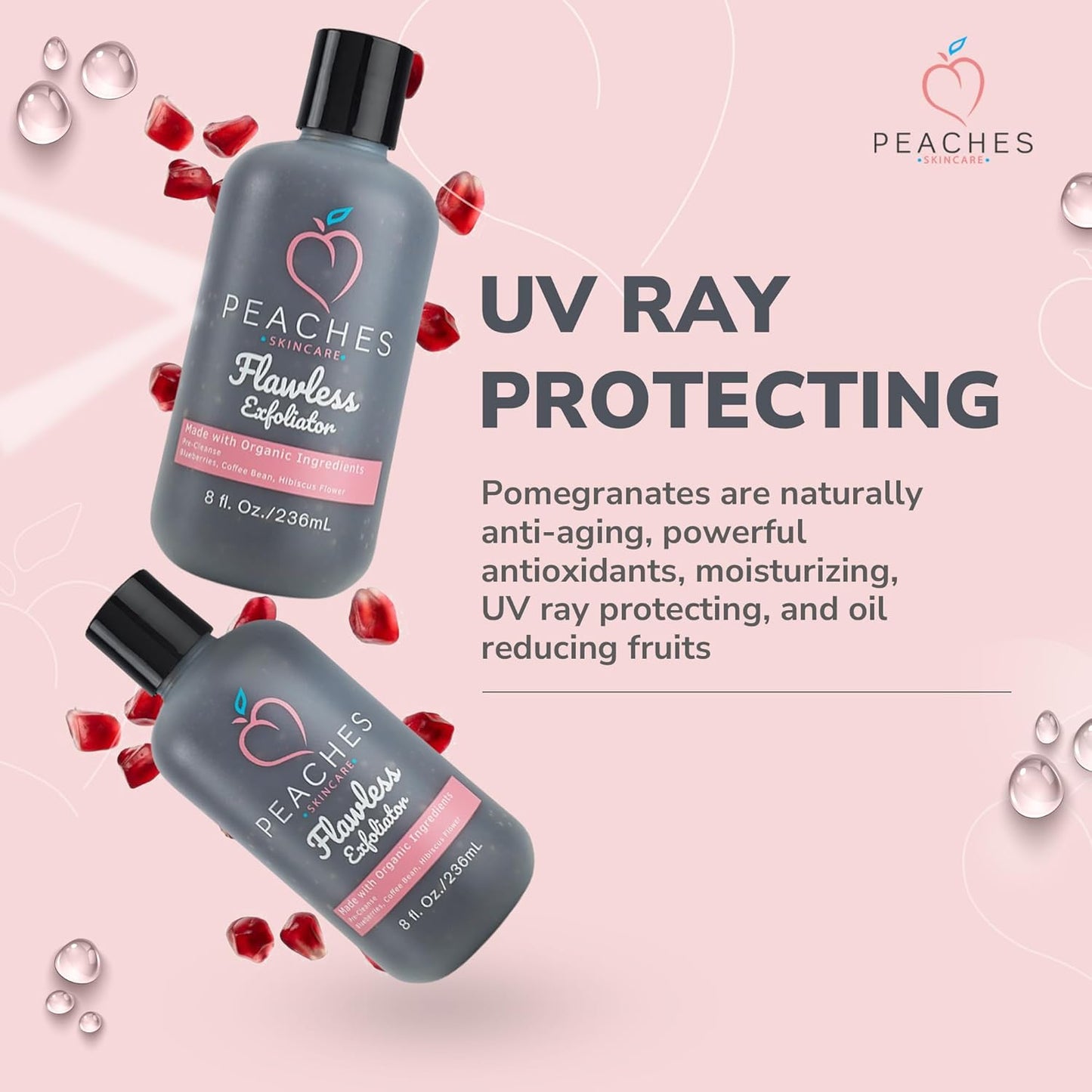 Vegan Face Exfoliator Scrub – Gentle Daily Facial Scrub with Blueberry, Coffee Bean, and Vitamin C – Face Exfoliant for Smooth, Radiant Skin – Flawless Exfoliator (8 oz)