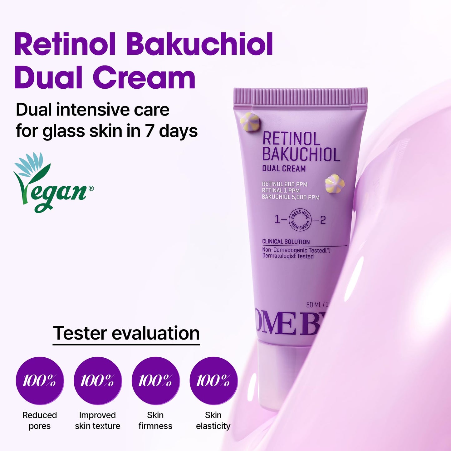 SOME BY MI Retinol Bakuchiol Dual Cream – 1.69oz, 50ml – Korean Collagen & Retinol Face Moisturizer