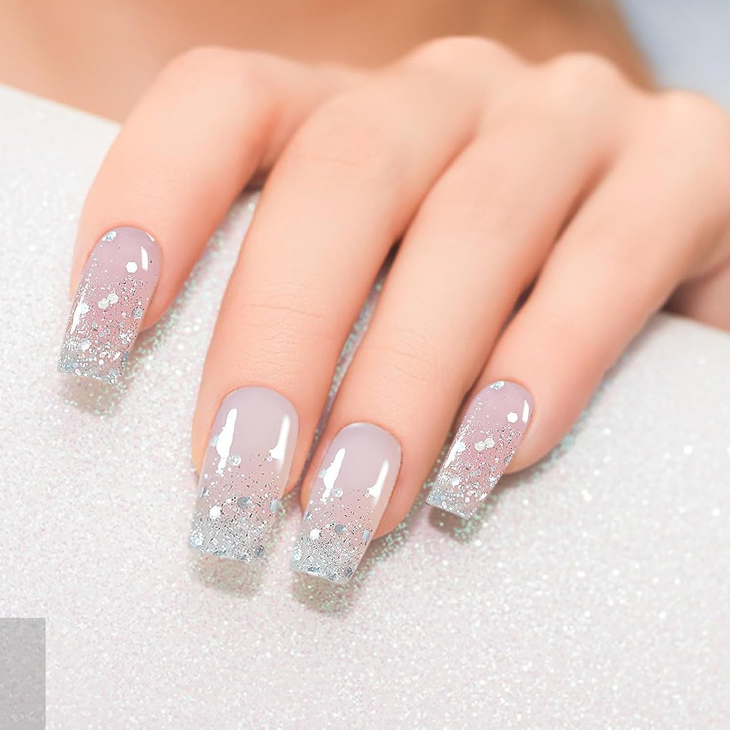 Major Dijit Quick Dry Nail Polish Clear Silver Summer Nail Lacquer for Nail Art Regular Nail Polish 0.41 fl oz.