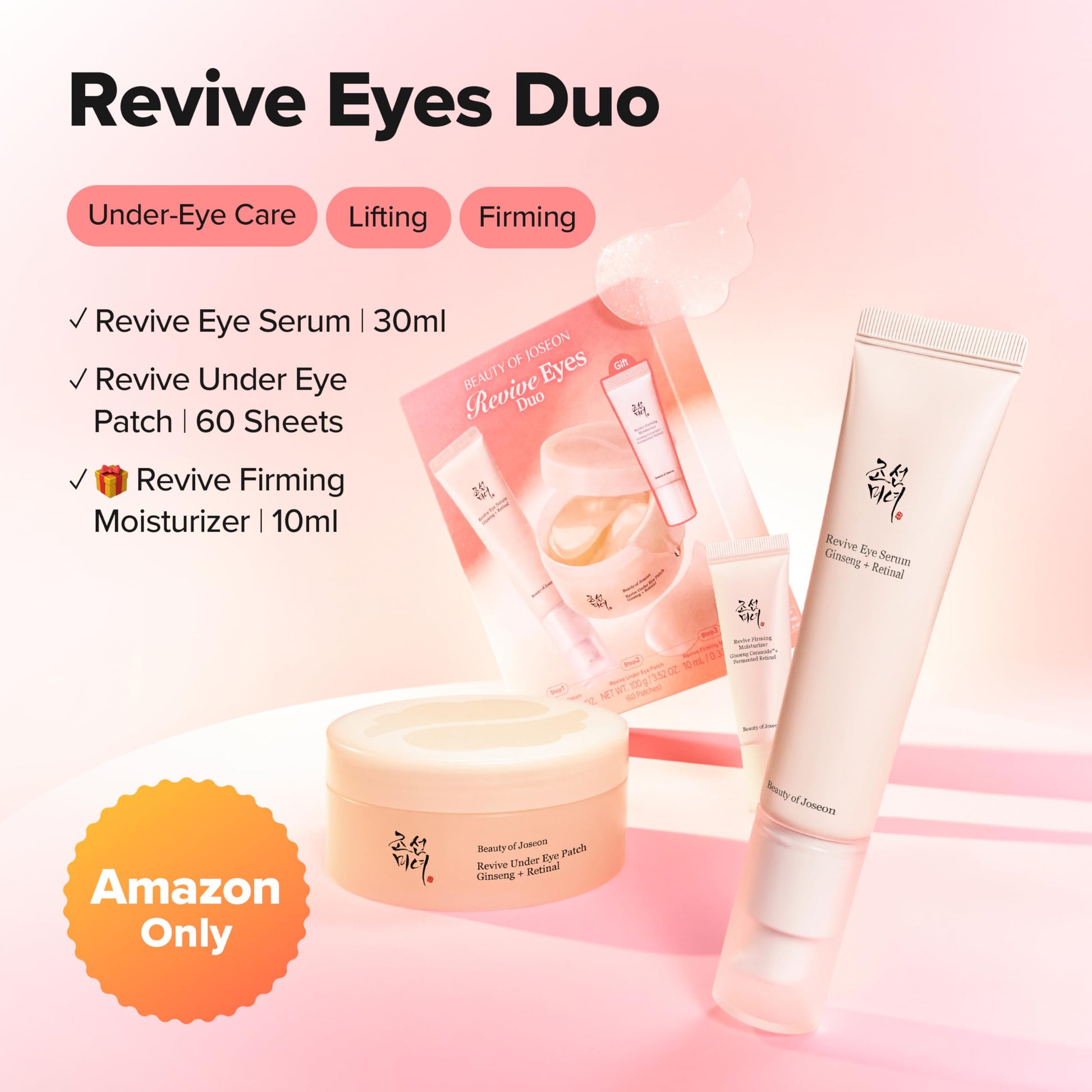 Beauty of Joseon Revive Ritual Eye Duo With Retinol Moisturizer Gift | Daily Korean Skincare for