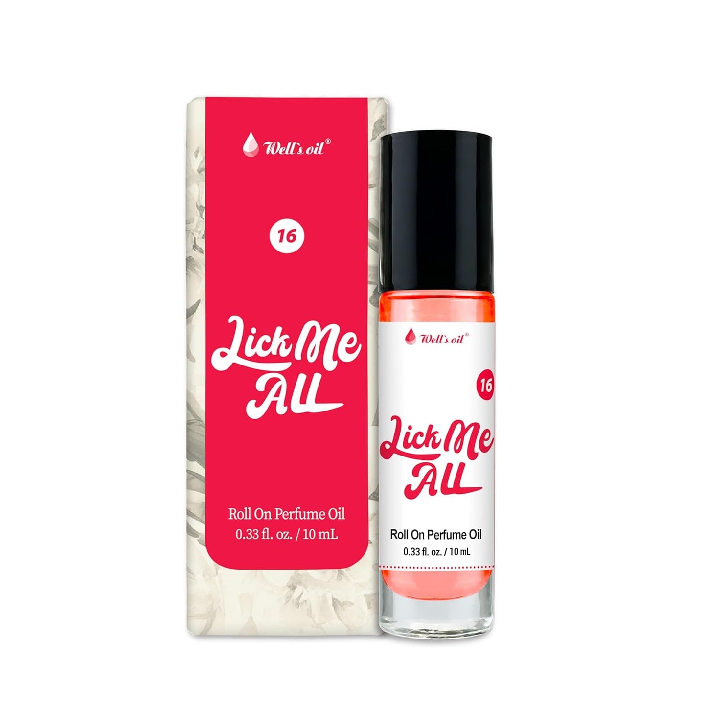 Well's Oil Roll-On Perfume Oil (Lick Me All) | Fruity Floral Notes | Long-Lasting | Paraben-Free | 0.33 Fl Oz / 10 ml