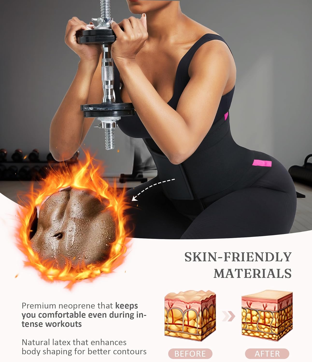 FeelinGirl Waist Trainer Long Torso Waist Cincher Trimmer Ab Belt Tummy Control Body Shaper Triple Wrap Women and Men