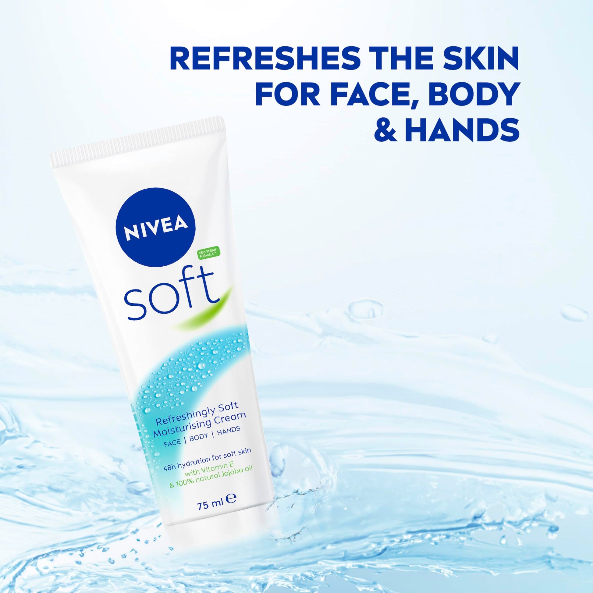 NIVEA Soft All-Purpose Moisturizing Cream (75 mL), Everyday Moisturizer and Hand Cream for Use