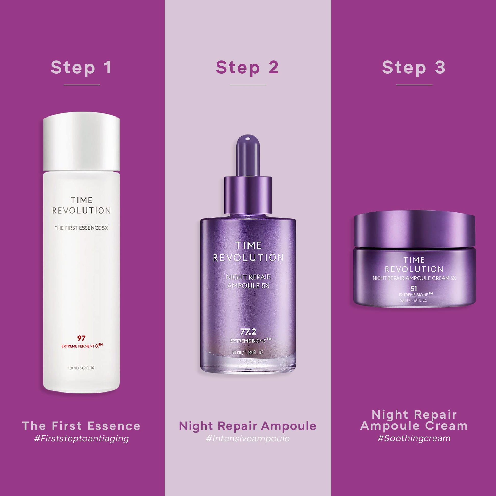 MISSHA Time Revolution Night Repair Ampoule Cream 5X 1.69 oz