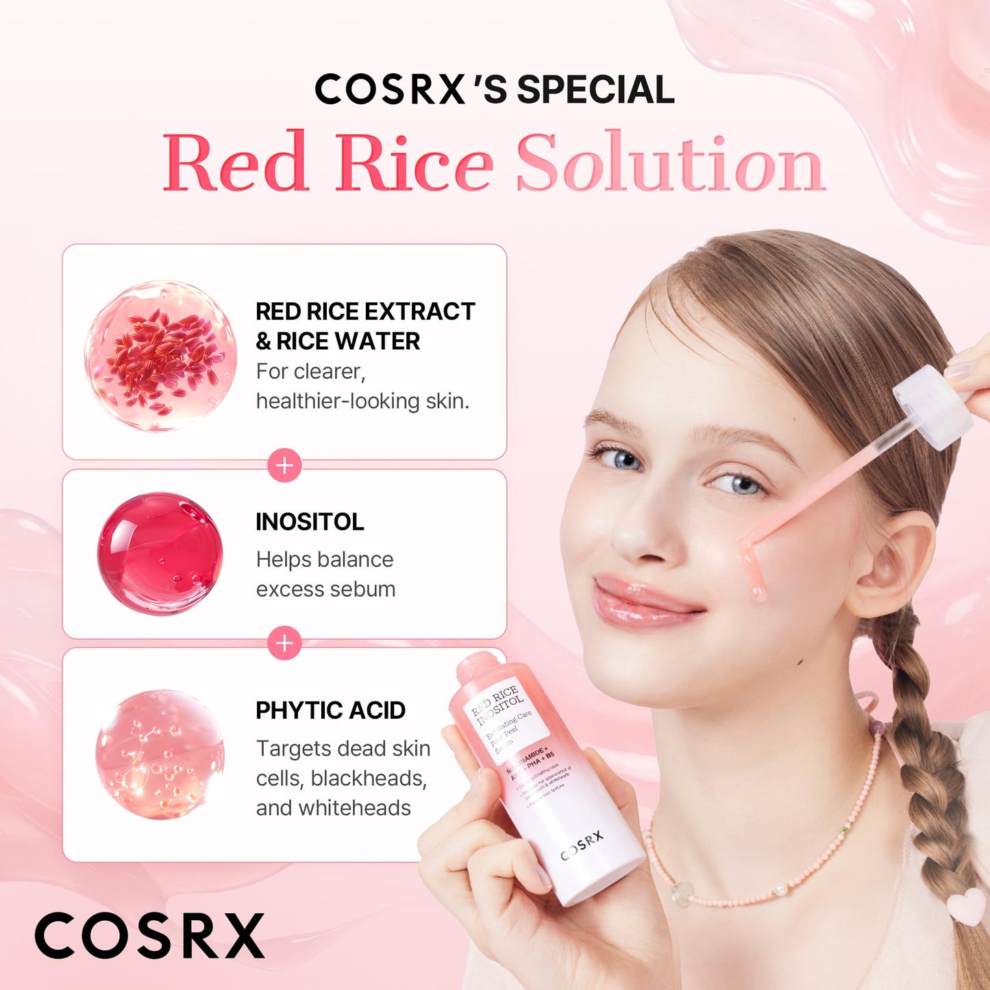 COSRX Red Rice Pore Peel Shot, Blackhead Remover AHA BHA PHA, 2.7 fl oz