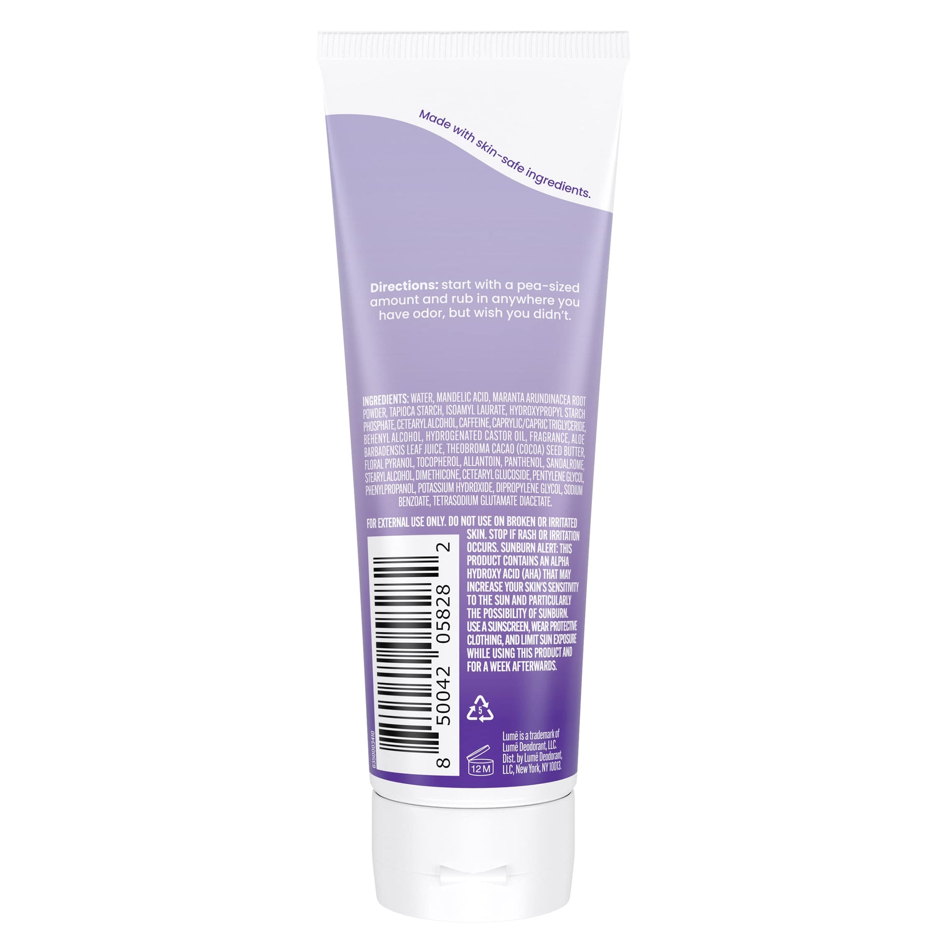 Lume Whole Body Deodorant - Cream Tube - 3 oz (Soft Powder)