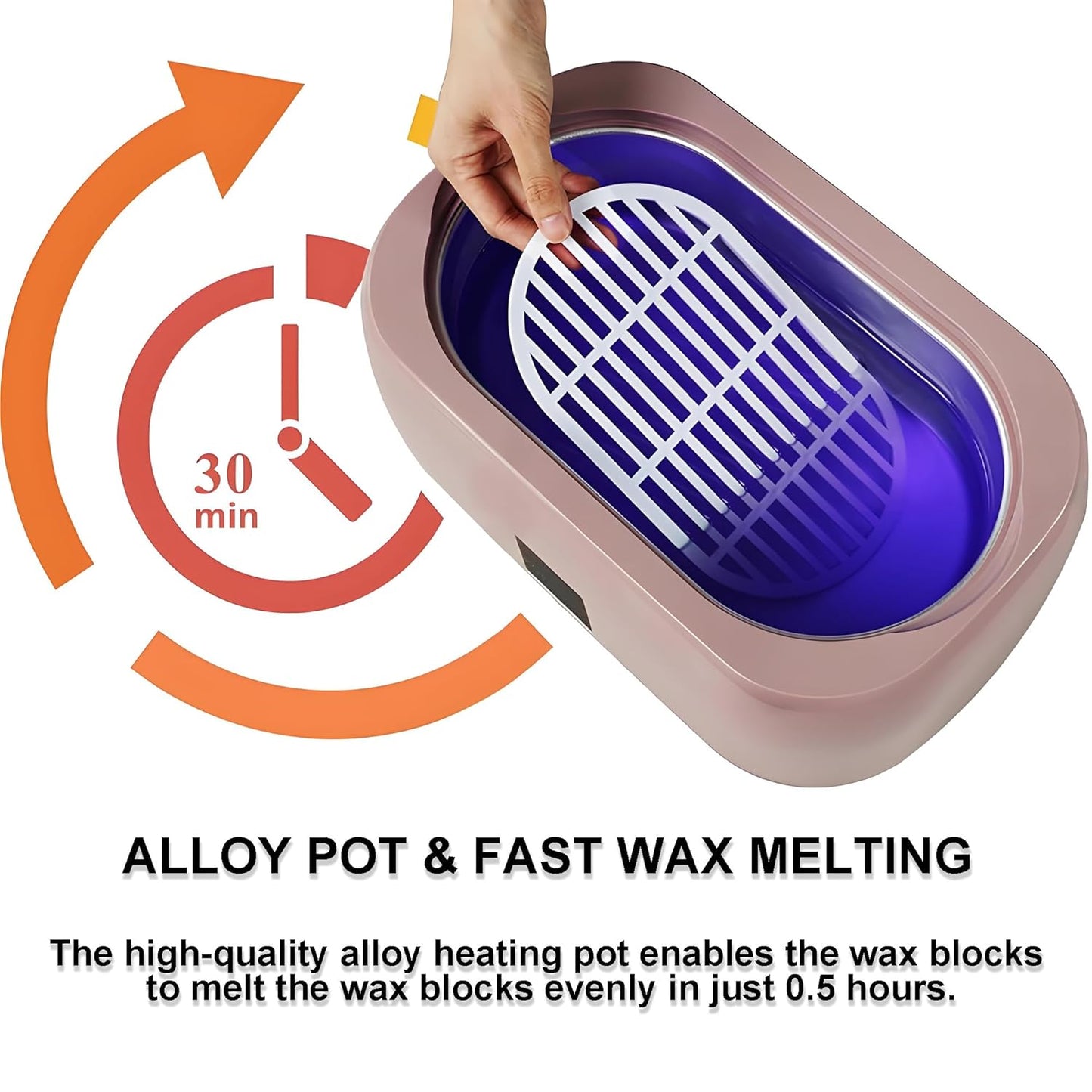 Paraffin Wax Machine for Hand and Feet - Rapid Wax Melting, Intelligent Temperature Control, Hydrating & Moisturizing Spa Treatment at Home (Pink)