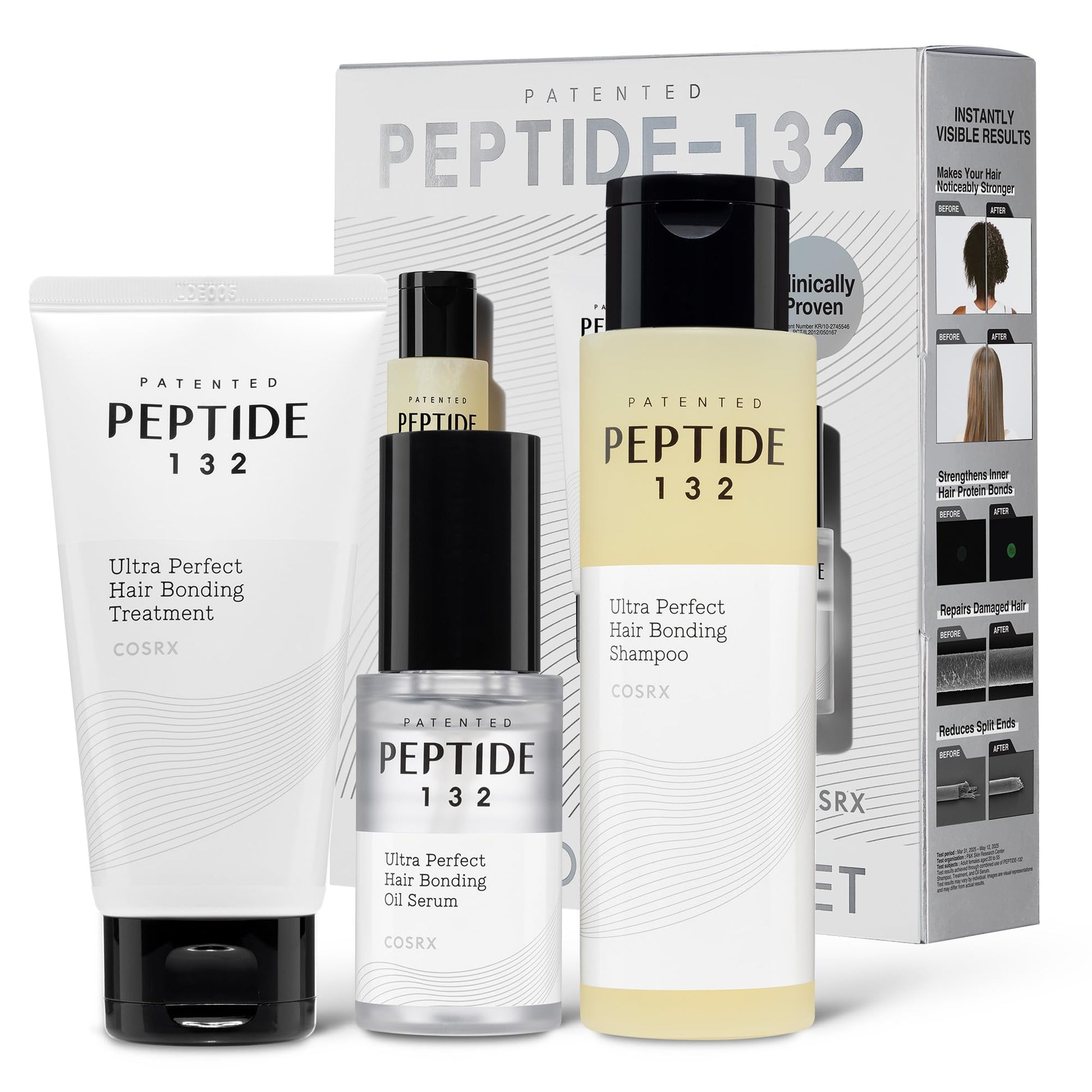 COSRX PEPTIDE 132 Hair Care Kit, Scalp Care Shampoo, Treatment & Serum