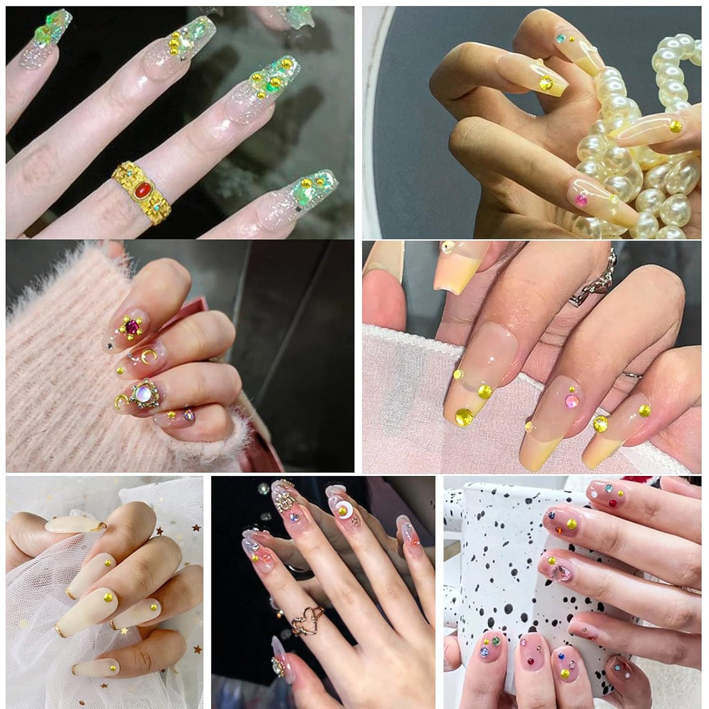 beadsland Flat Back Crystal Rhinestones Round Gems, Lemon Yellow (1.9-2.0mm) SS6/1440pcs