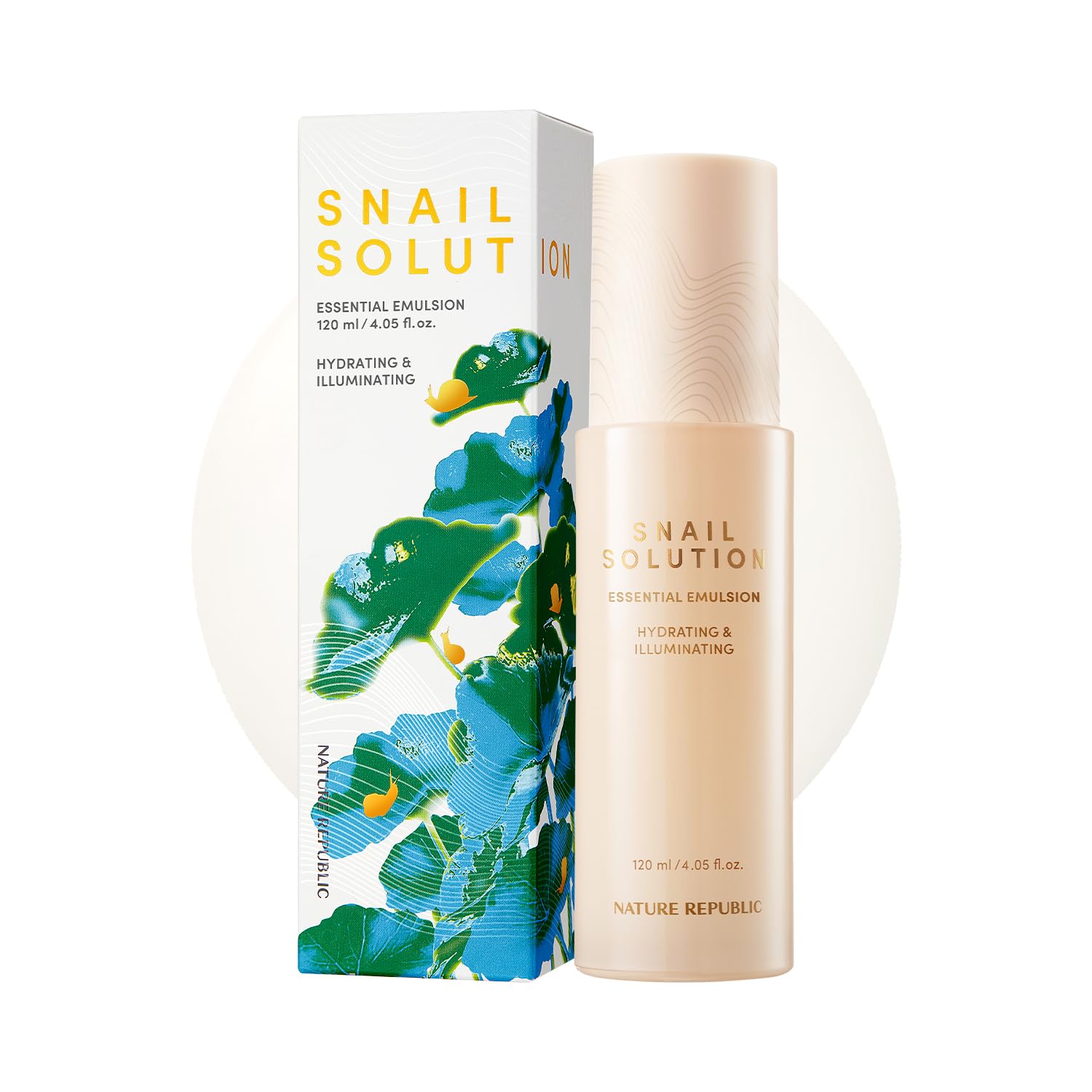 Nature Republic Snail Mucin Emulsion | Korean Moisturizer with Niacinamide, for Glowing Skin