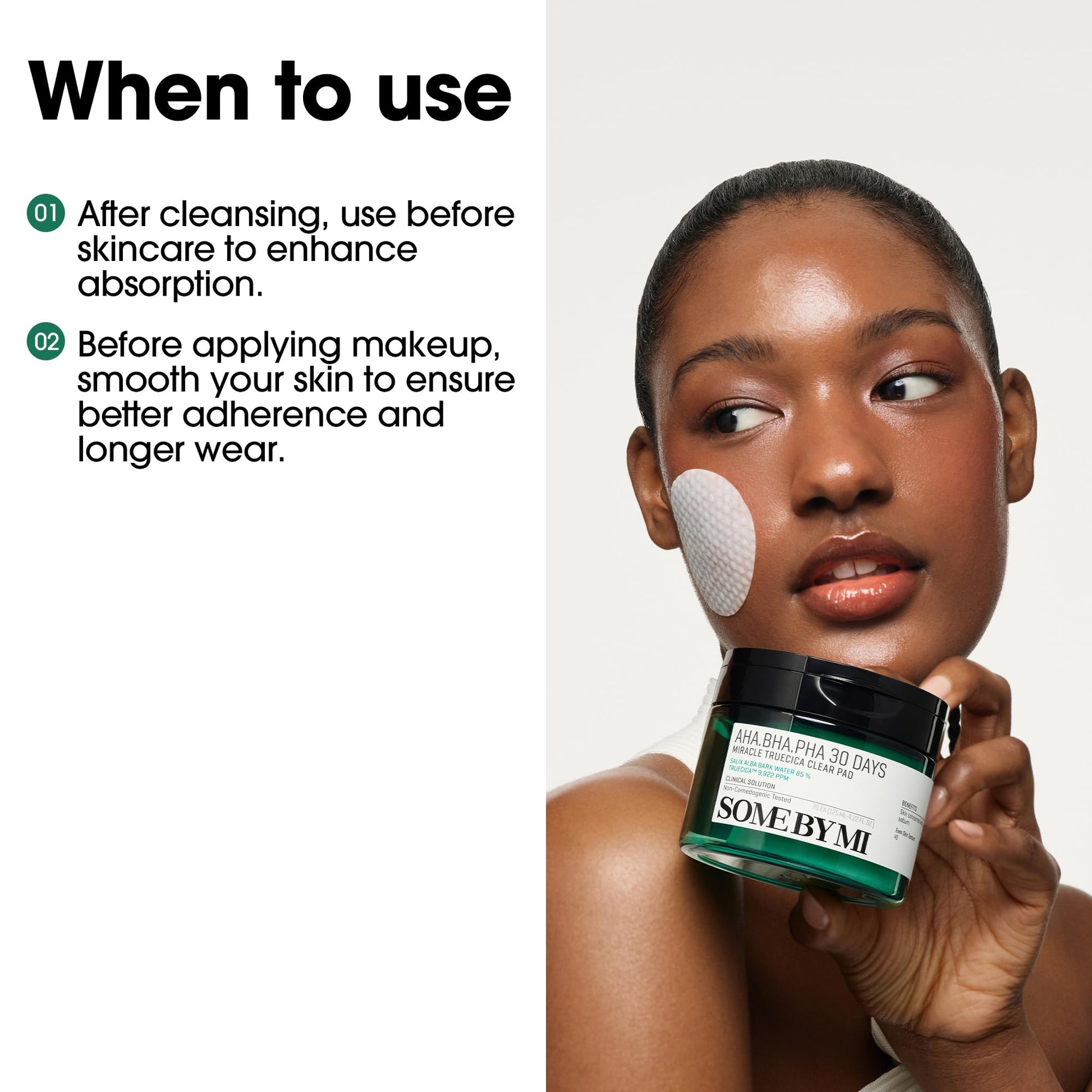 SOME BY MI AHA BHA PHA 30 Days Miracle Truecica Clear Pad – Pack of 2 – Korean Exfoliating Centella