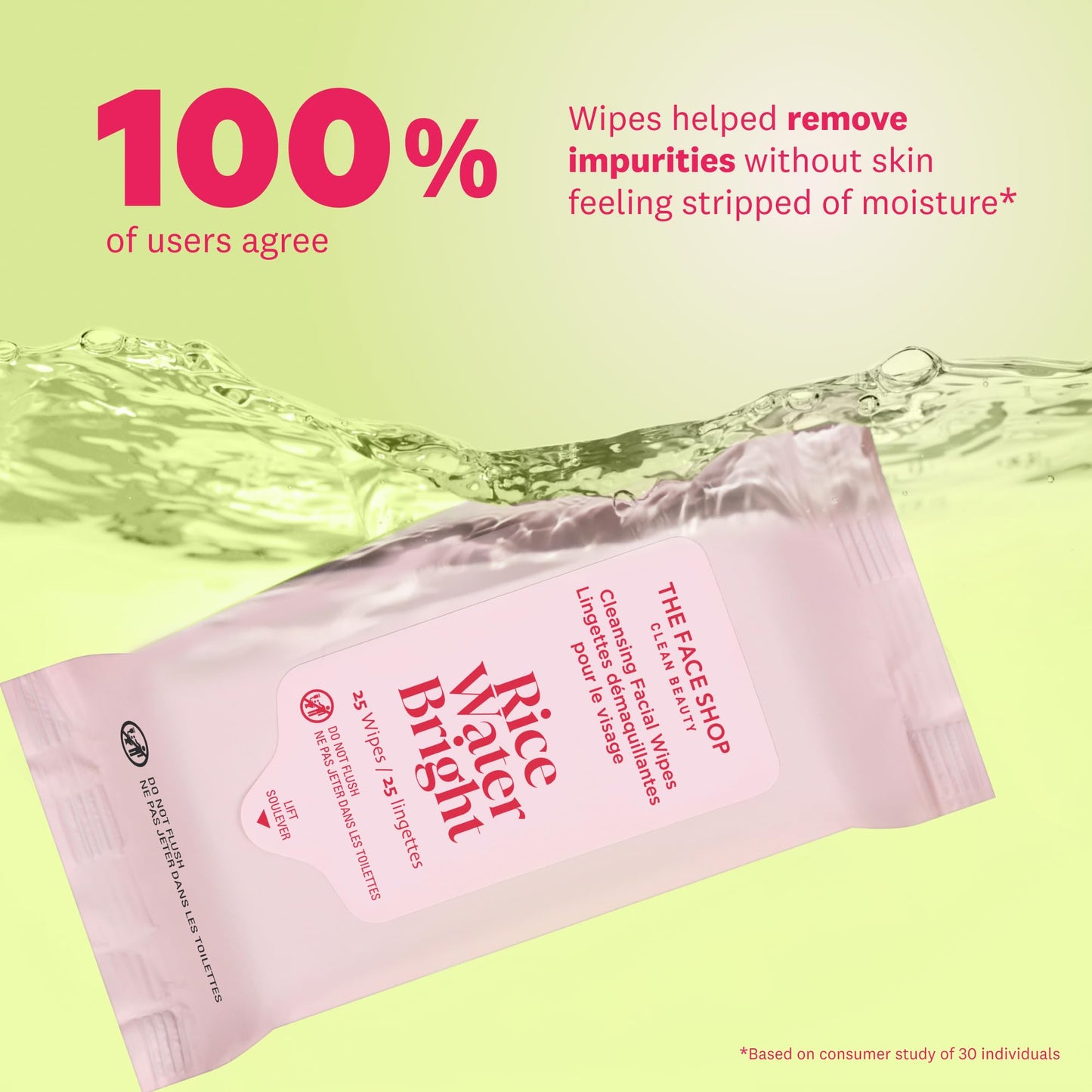 THE FACE SHOP X GLAMZILLA Rice Water Bright Cleansing Wipes On-the-Go Bundle for Face