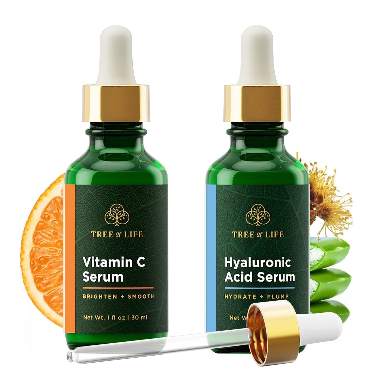 Tree of Life Face Serum Skin Care, Facial Serum for Women and Men, Set of 2