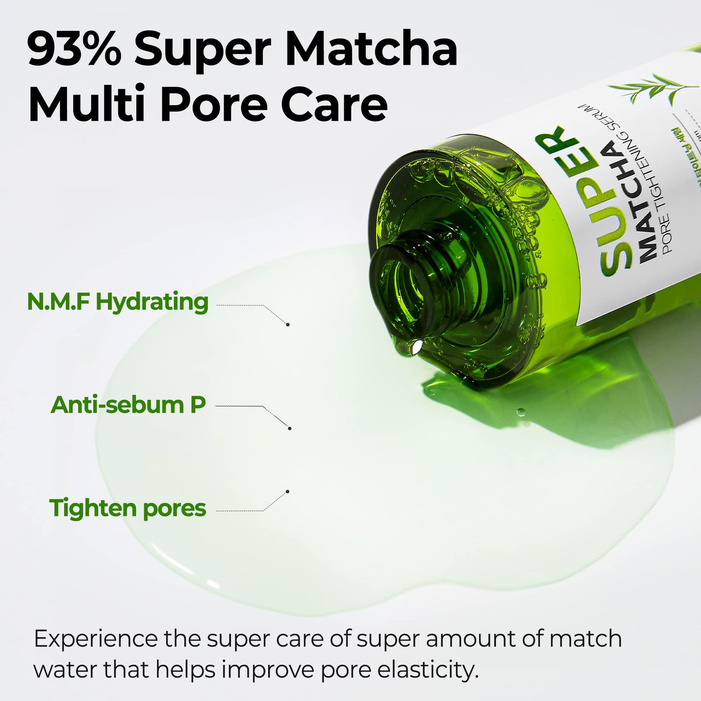 SOME BY MI Super Matcha Pore Tightening Serum - 1.69Oz, 50ml - Made from Match Water for Sensitive