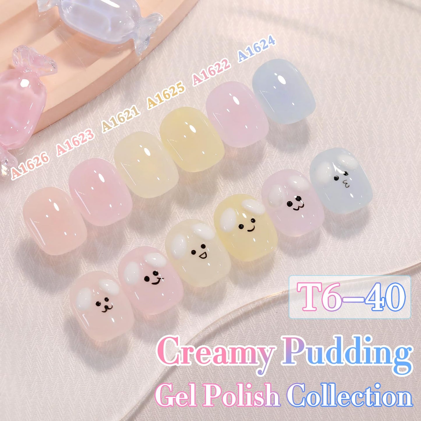 Double Rhythm 0.50 OZ Translucent Gel Polish Same Color Same Bottle Sheer Pastel Neutral Natural Milky 15 ML Jelly UV Nail Art DIY at Home (Nude Pink-A1626)