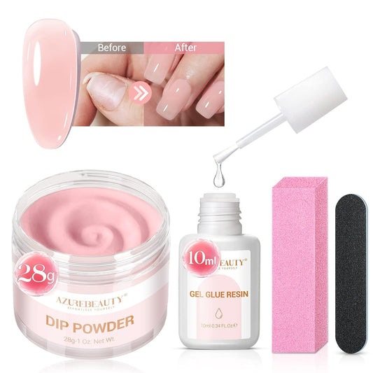 AZUREBEAUTY Nail Repair Kit for Broken Cracked Split Weak Nails, Emergency Easy Quick Fix Crystal