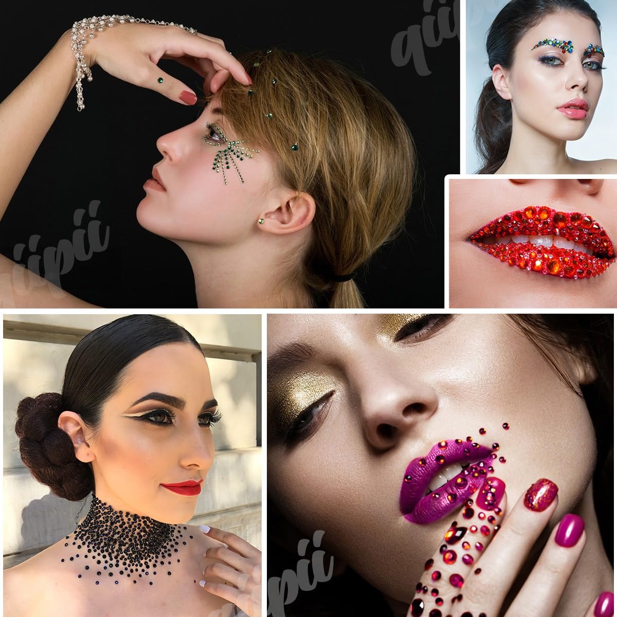 16000PCS Royal Blue AB Resin Rhinestones for Crafting 3mm 4mm 5mm Dark Blue Flatback Jelly Stones Bulk Diamonds Gems Charms for Nails Face Eyes Makeup Tumblers Bottles DIY Crafts Clothes Shoes