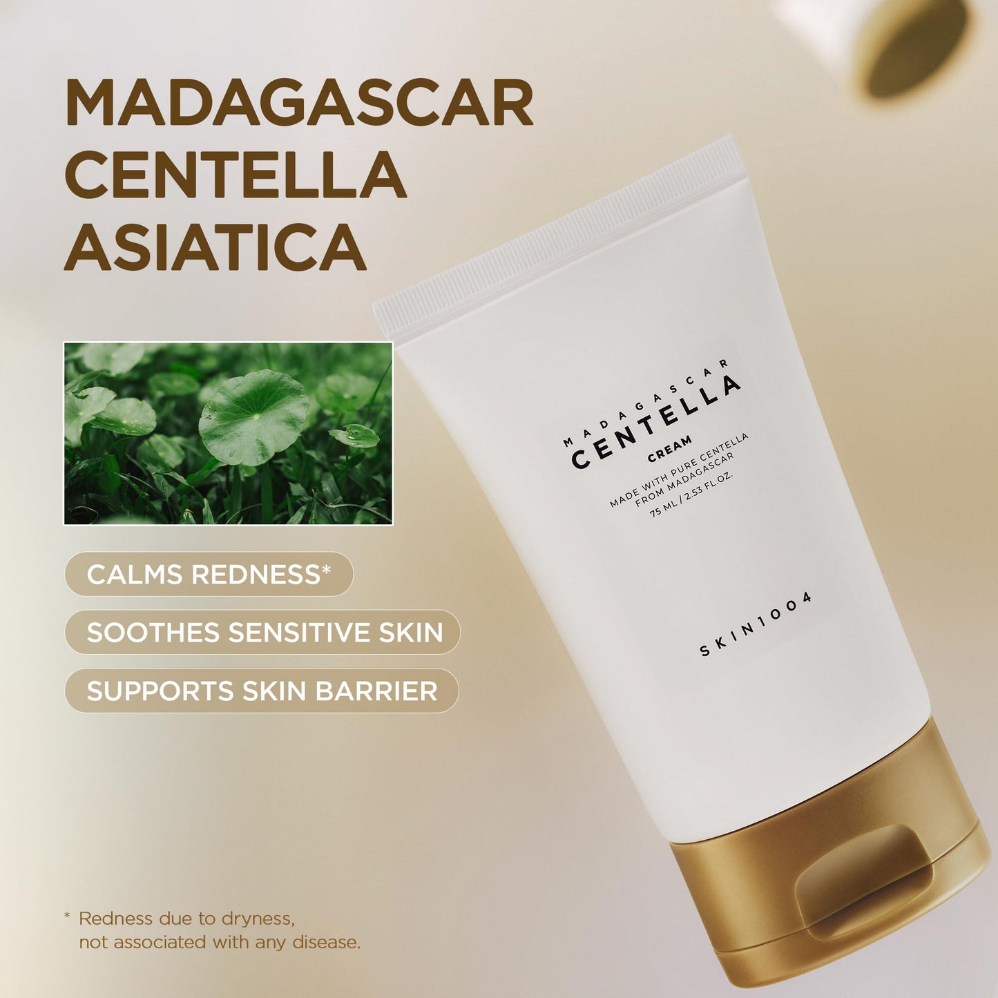 SKIN1004 Madagascar Centella Cream, Korean Face Moisturiser with Centella Asiatica, Face Cream with