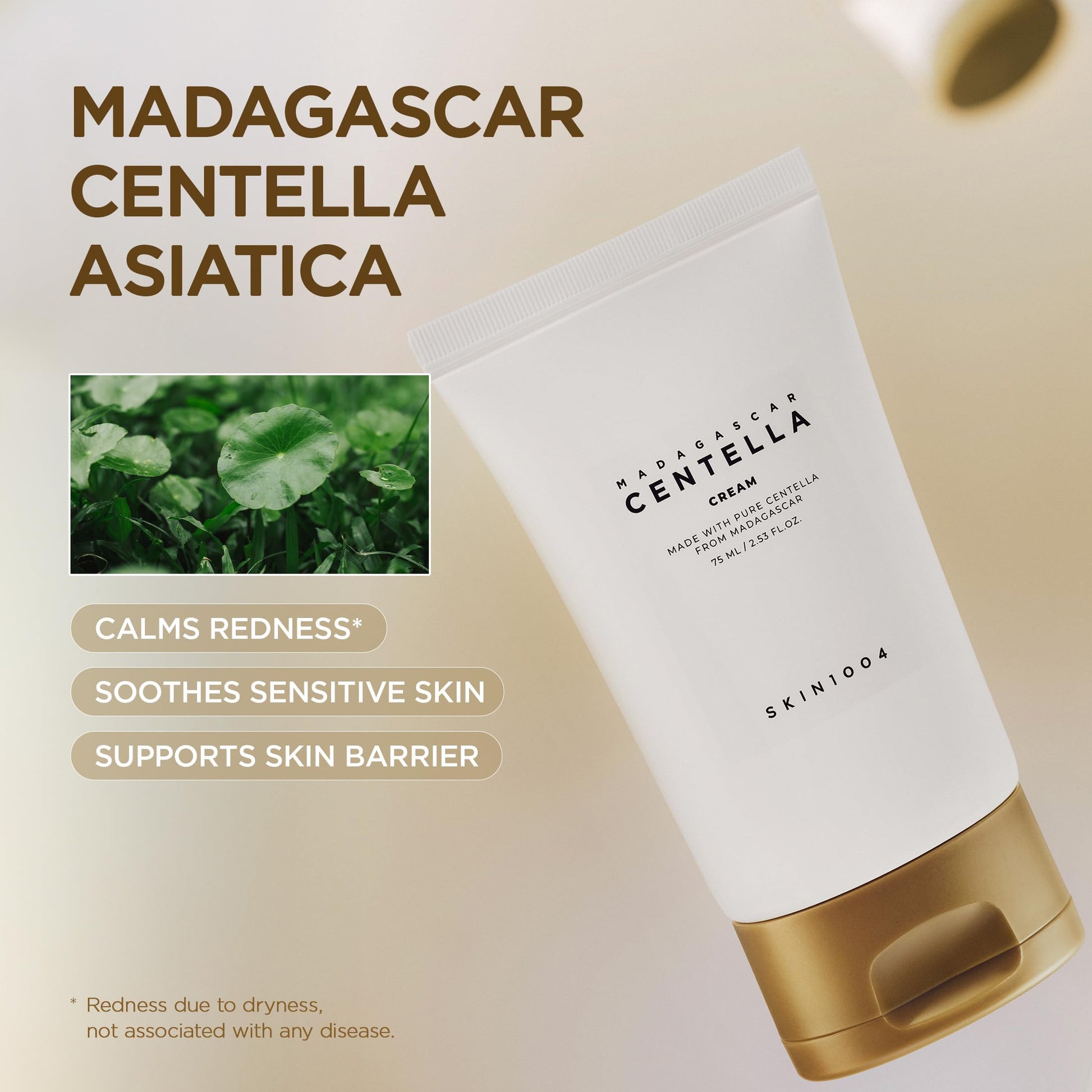 SKIN1004 Madagascar Centella Cream, Korean Face Moisturiser with Centella Asiatica, Face Cream with