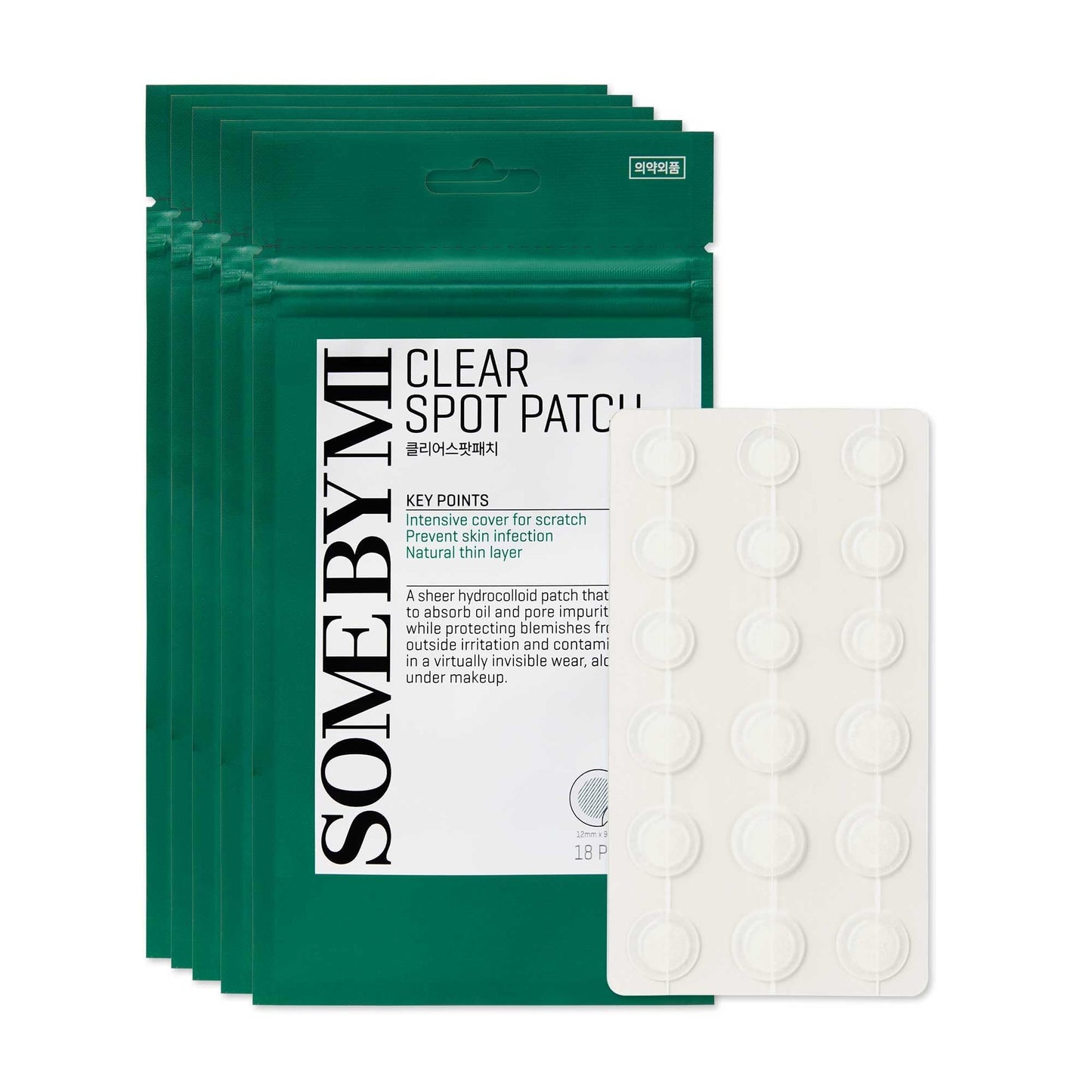 SOME BY MI 30 Days Miracle Clear Spot Patch - Pack of 5, 90 Counts, 2 Size(10mm 45Counts, 12mm