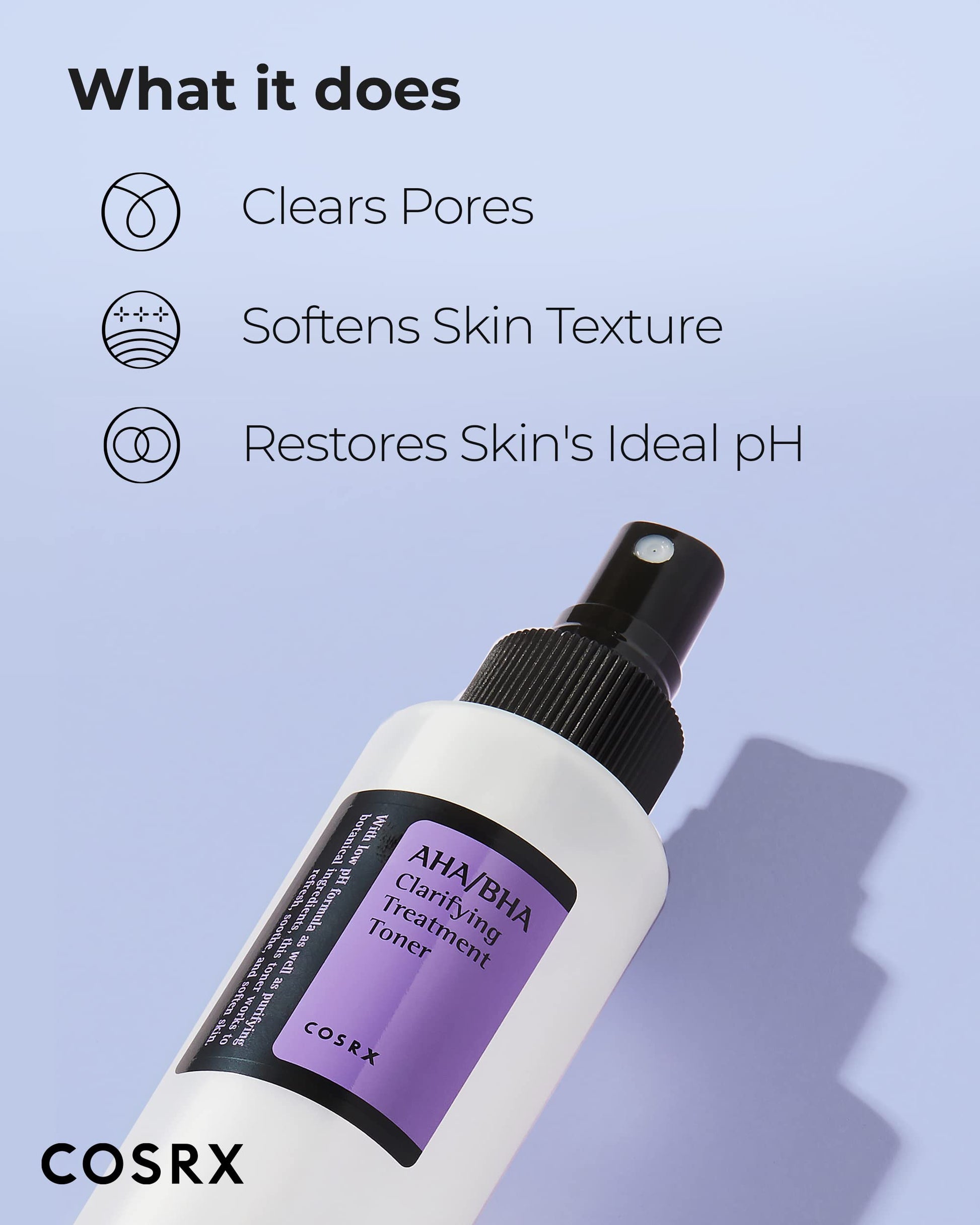 COSRX AHA/BHA Treatment Toner for Whiteheads & Clogged Pores, 5.07 fl.oz