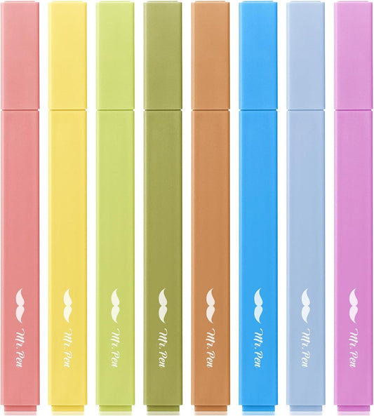 Mr. Pen- Aesthetic Highlighters, 8 Pack, Chisel Tip, Autumn Colors, Cute Highlighters Assorted Colors, Back to School Supplies