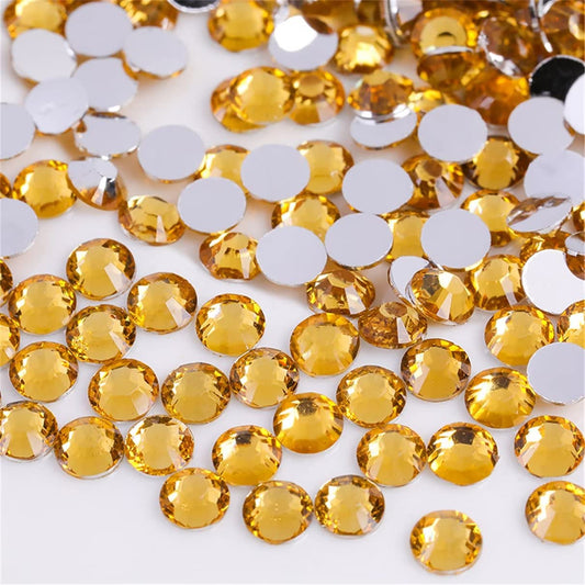 500 Pieces SS30 6mm Flatback Rhinestones Clear Glass Round Gems Crystals for Nail Art DIY Crafts