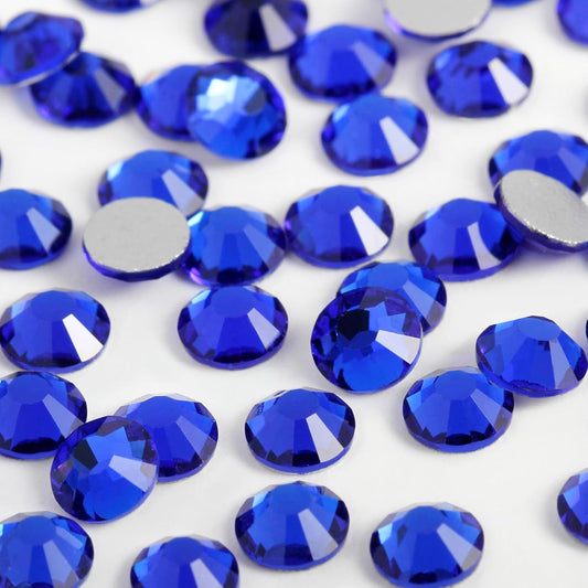400PCS SS30 Flatback Rhinestones | 12-Facet Diamond-Cut Glass Gems for Nail Art, Clothing, DIY