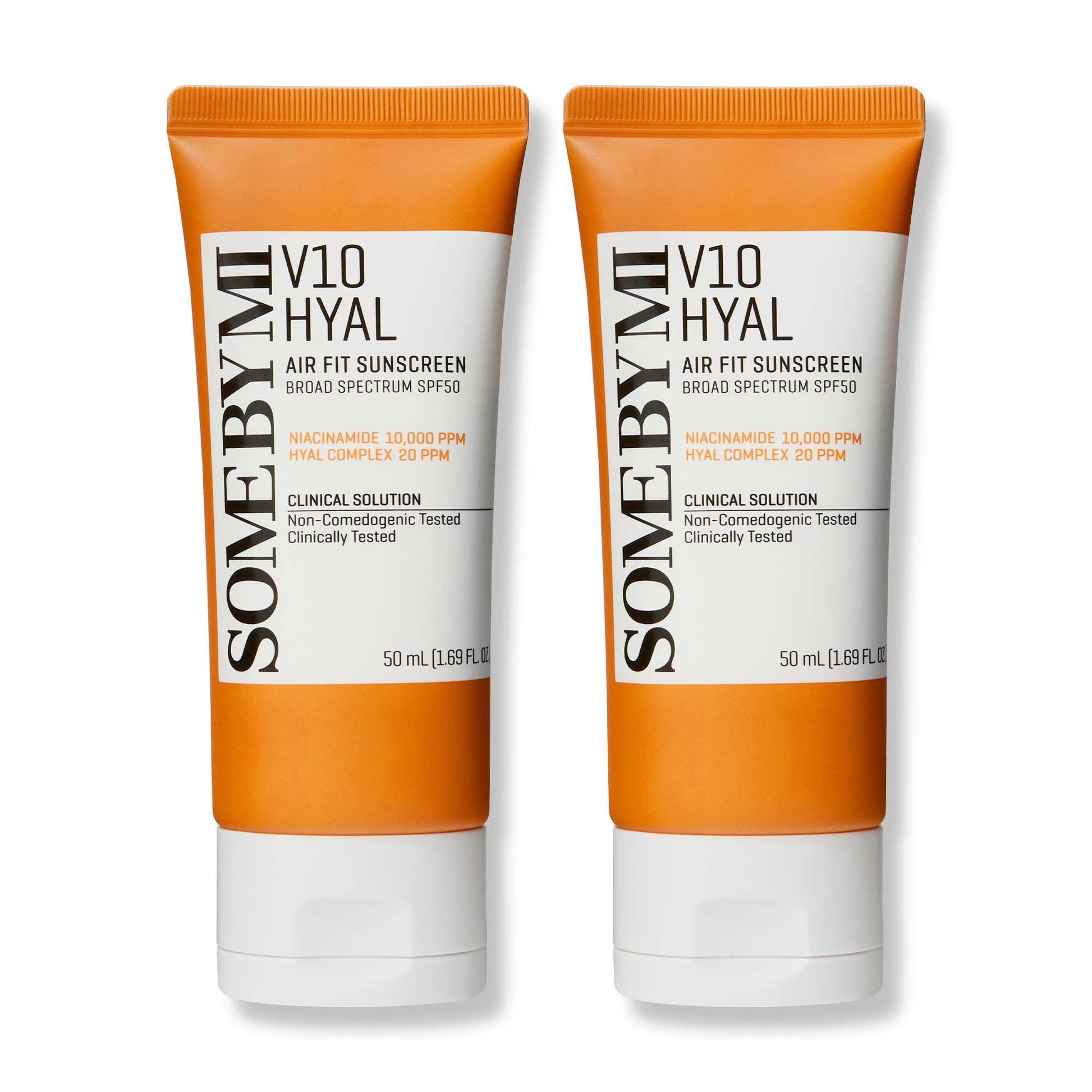 SOME BY MI V10 Hyal Air Fit Sunscreen SPF 50 – Pack of 2 – Korean Centella Sunscreen for Face with