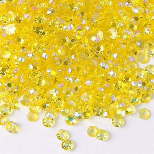 500 Pieces SS30 6mm Flatback Rhinestones AB Clear Round Gems Crystals for Nail Art DIY Crafts