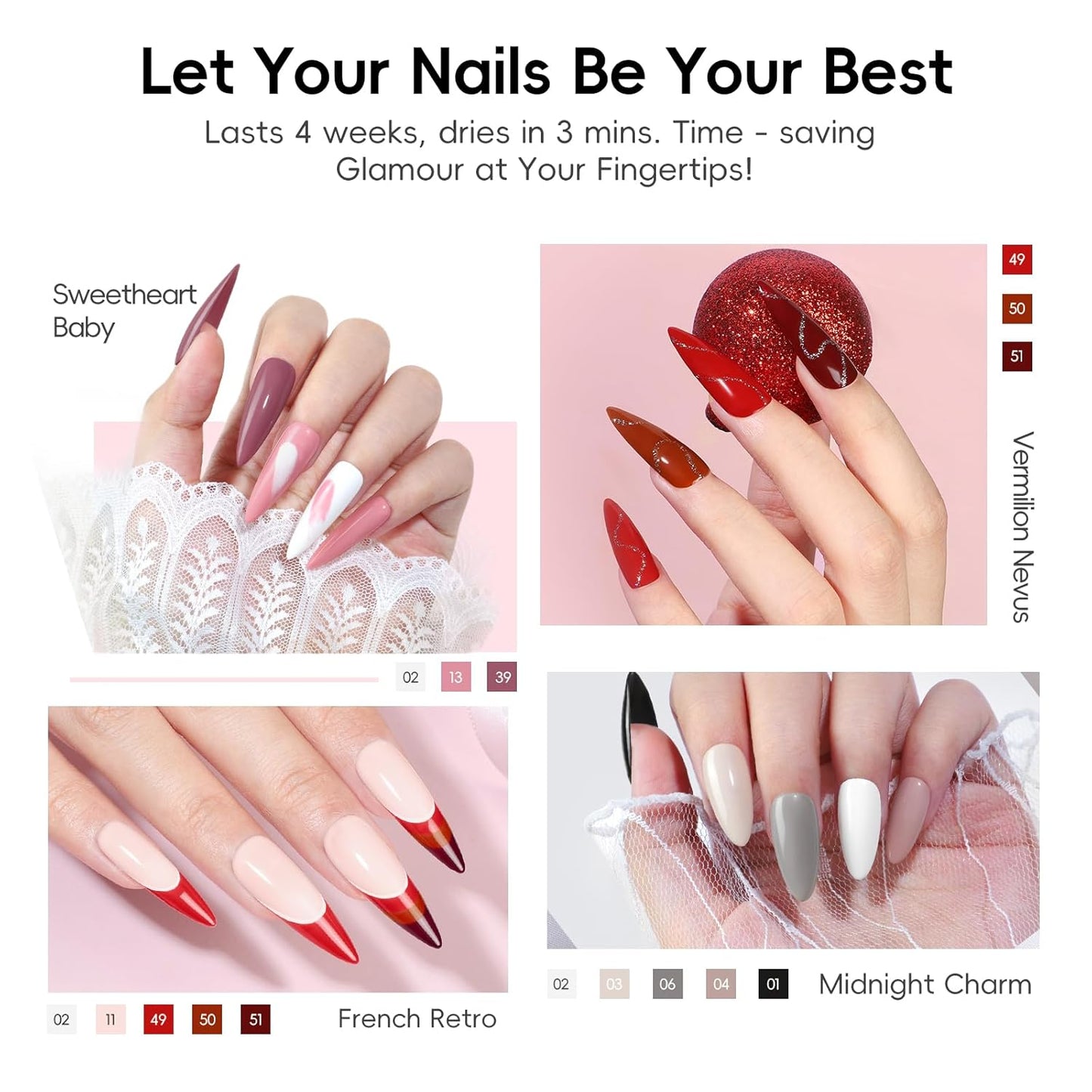 Peacecolor 39pc Gel Nail Polish Kit with U V Light, Pink Brown Nude Dark Red 22 Colors Pastel Gel Polish Kit with Base Top Coat Matte Glossy French Nail Art for Beginners Manicure DIY