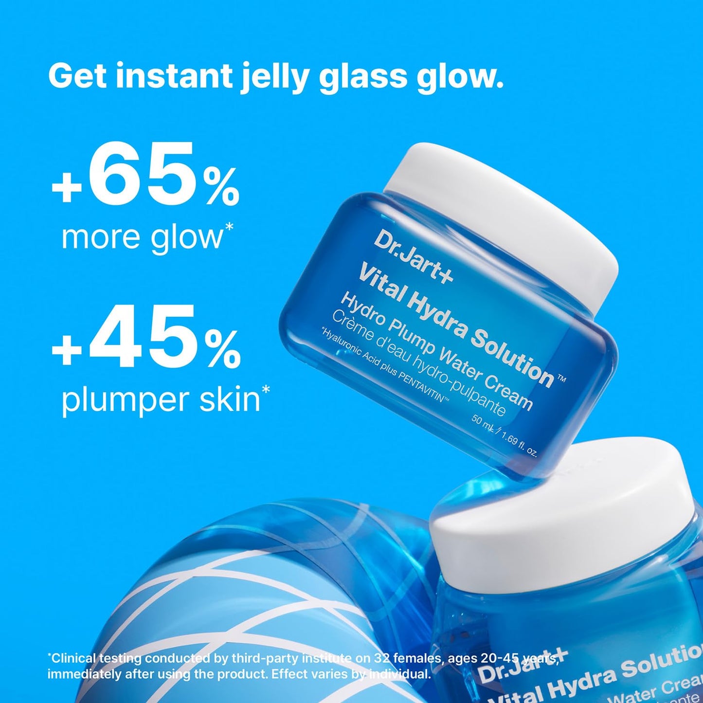 Dr.Jart+ Vital Hydra Solution Water Cream Glow Hydrating Korean Face Moisturizer with Hyaluronic