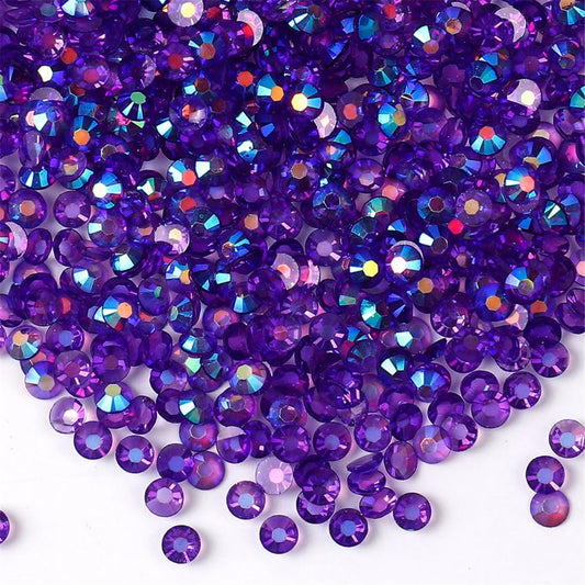 500 Pieces SS30 6mm Flatback Rhinestones AB Clear Round Gems Crystals for Nail Art DIY Crafts